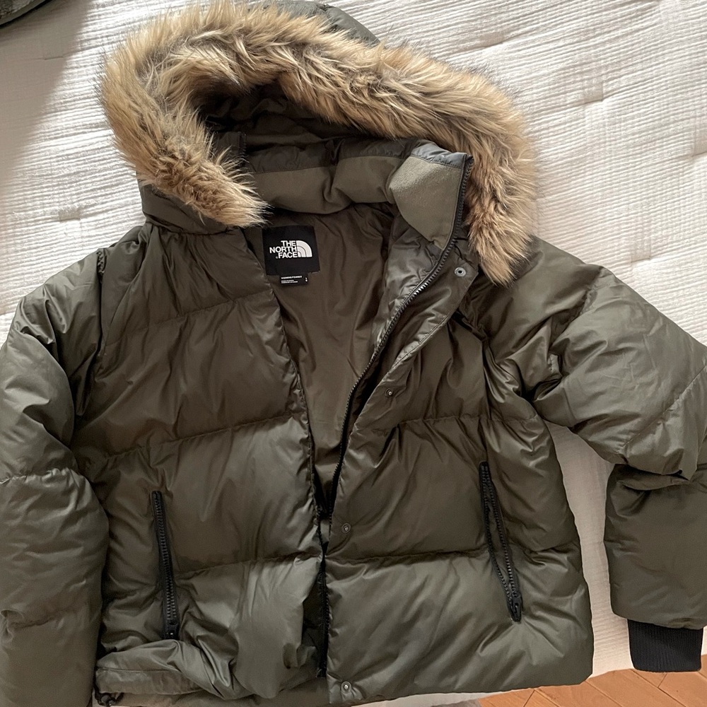 North Face down filled parka, sz L
